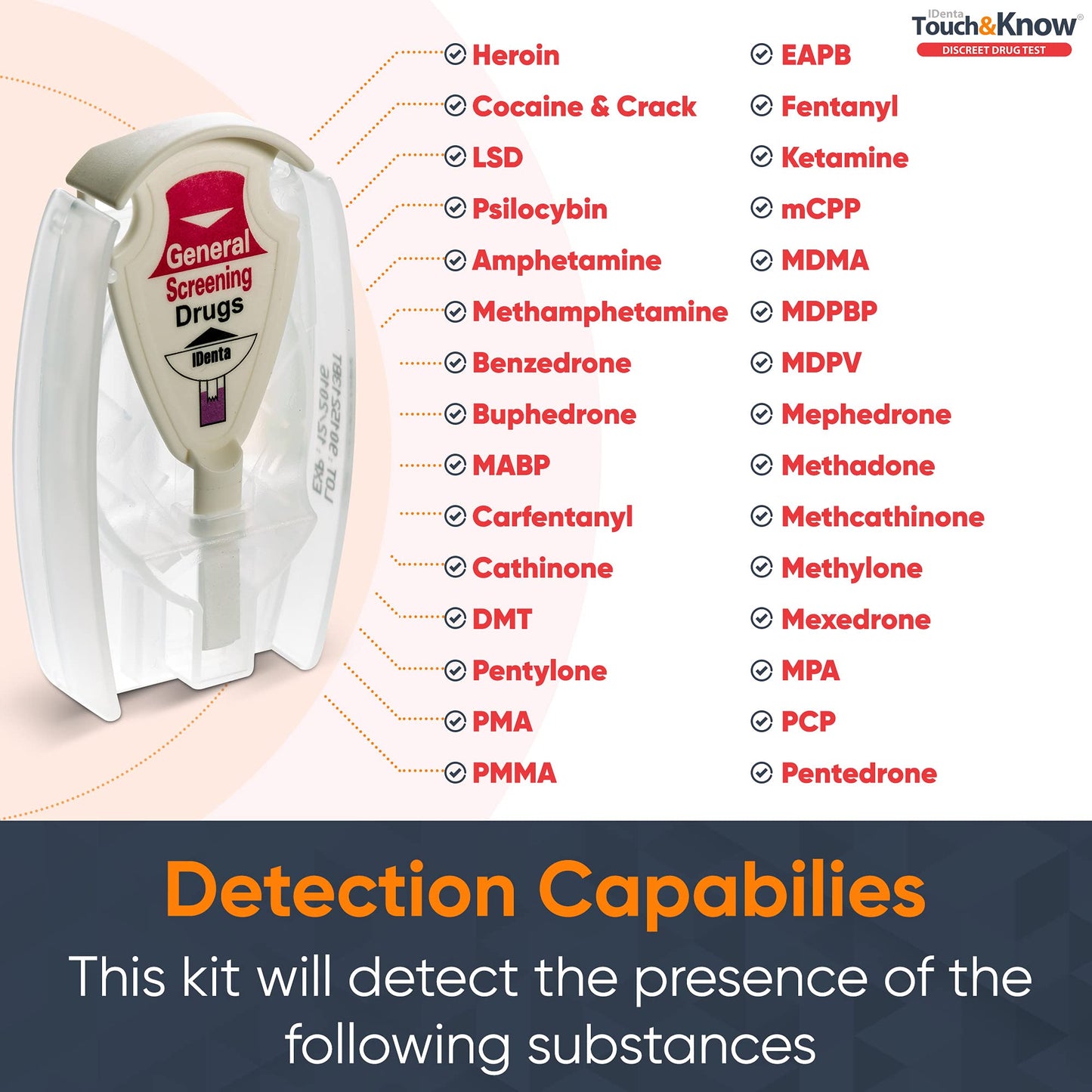 Touch&Know Multi Drug Test Kit – Instant Home Screening for 30 Substances