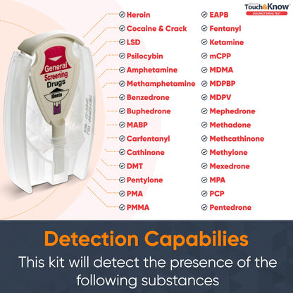 Touch&Know Multi Drug Test Kit – Instant Home Screening for 30 Substances