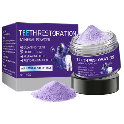 Tpyag Teeth Restoration Mineral Powder – Strengthen Teeth & Gums, Fresh Breath, Coffee/Tea/Tobacco Stains, 50g