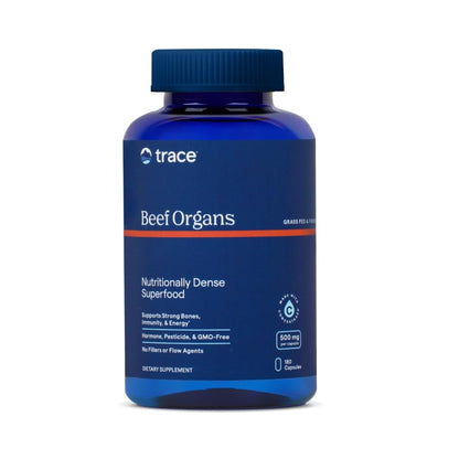 Trace Minerals Beef Organs — Daily Beef Organ Supplement for Immune Support, Heart Health, Energy & Hair | Keto & Paleo Friendly | 180 Count