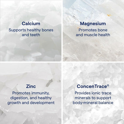 Trace Minerals Cal/Mag/Zinc – Pina Colada Liquid Mineral Supplement (32 fl oz)