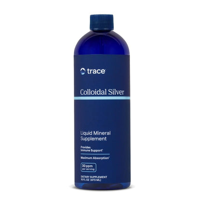 Trace Minerals Colloidal Silver – High-Potency Pure Colloidal Silver Drops for Immune Support | Gluten-Free & Vegan, 16 fl oz