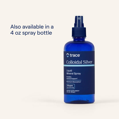Trace Minerals Colloidal Silver – High-Potency Pure Colloidal Silver Drops for Immune Support | Gluten-Free & Vegan, 16 fl oz