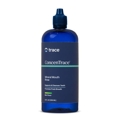 Trace Minerals ConcenTrace Mouth Rinse – Alcohol-Free Mint Mouthwash for Gum Health | Peppermint Essential Oil | Gluten-Free & Vegan | 10 fl oz