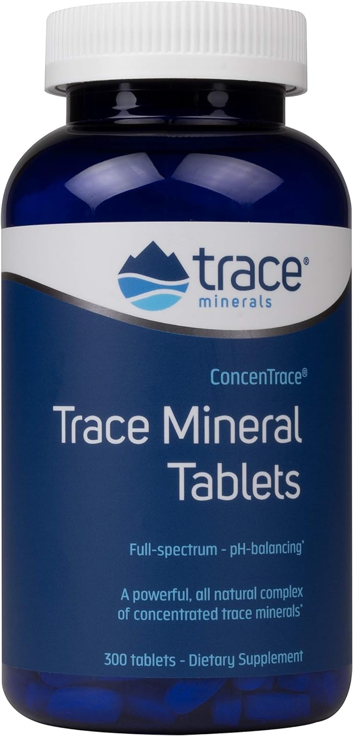 Trace Minerals ConcenTrace Tablets – Daily Mineral Supplement for Energy, Bone Support & Immunity (300 Count)