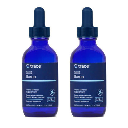 Trace Minerals Ionic Boron — Liquid Boron for Bone & Muscle Support (2 oz, 2 Pack)