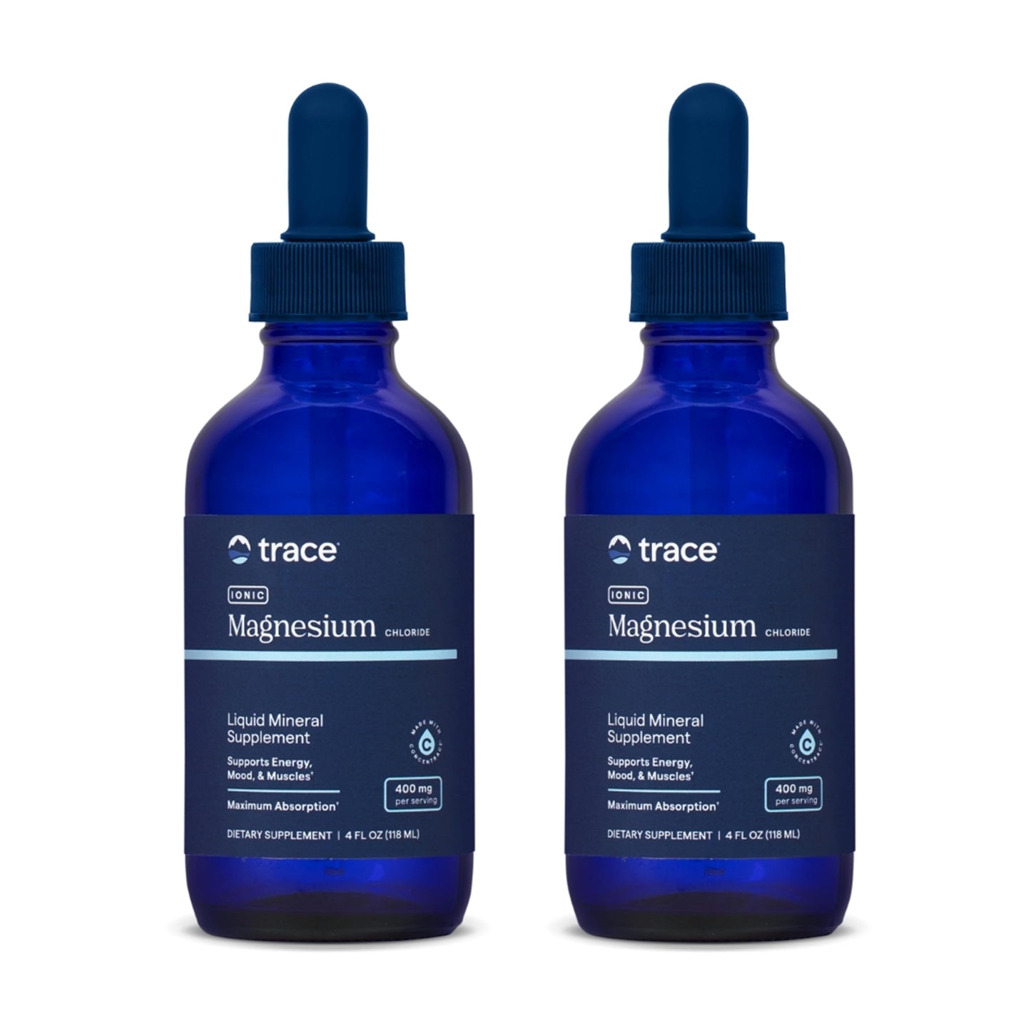 Trace Minerals Ionic Magnesium – Liquid Magnesium for Energy, Nerve & Muscle Support | Full-Spectrum Minerals | 4 fl oz (2 Pack)