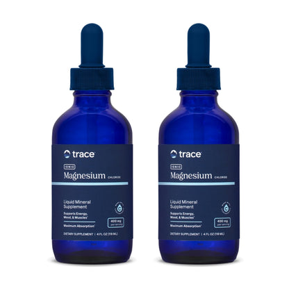 Trace Minerals Ionic Magnesium – Liquid Magnesium for Energy, Nerve & Muscle Support | Full-Spectrum Minerals | 4 fl oz (2 Pack)