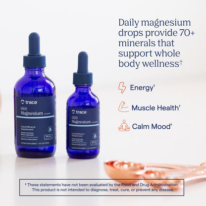 Trace Minerals Ionic Magnesium – Liquid Magnesium for Energy, Nerve & Muscle Support | Full-Spectrum Minerals | 4 fl oz (2 Pack)