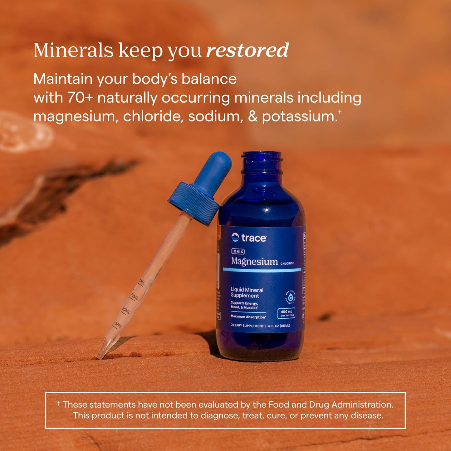 Trace Minerals Ionic Magnesium – Liquid Magnesium for Energy, Nerve & Muscle Support | Full-Spectrum Minerals | 4 fl oz (2 Pack)
