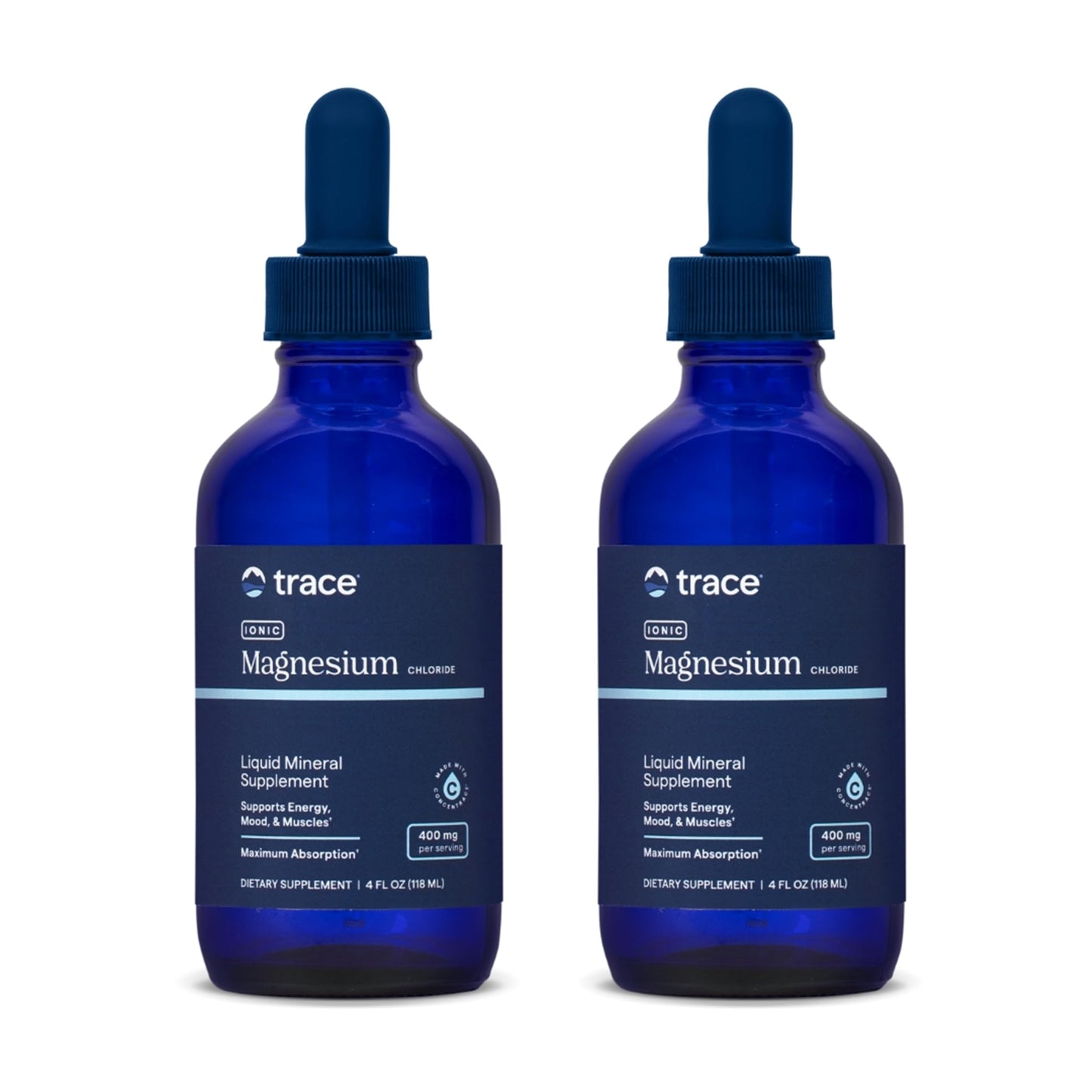 Trace Minerals Ionic Magnesium – Liquid Magnesium for Energy, Nerve & Muscle Support | Full-Spectrum Minerals | 4 fl oz (2 Pack)