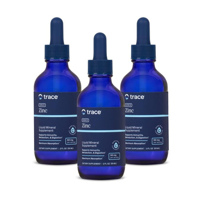 Trace Minerals Ionic Zinc Drops – Highly Absorbable Zinc for Immune, Digestive & Skin Support | 3 Pack (2 oz each)