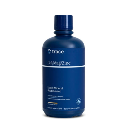 Trace Minerals Cal/Mag/Zinc – Pina Colada Liquid Mineral Supplement (32 fl oz)