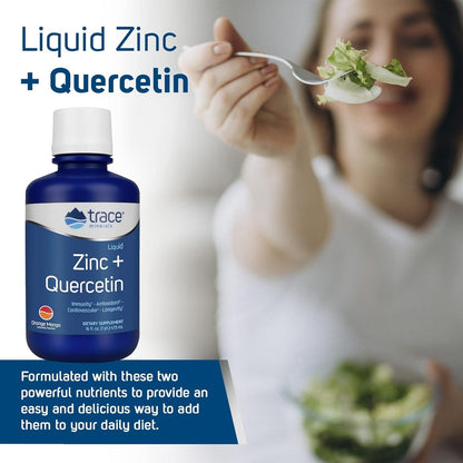 Trace Minerals Liquid Zinc Plus Quercetin - Immune & Digestive Health