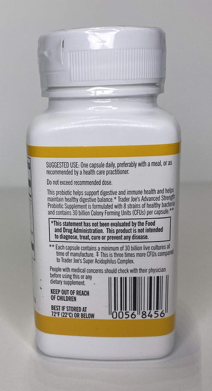 Trader Joe's Advanced Strength Probiotic - Digestive Health Capsules