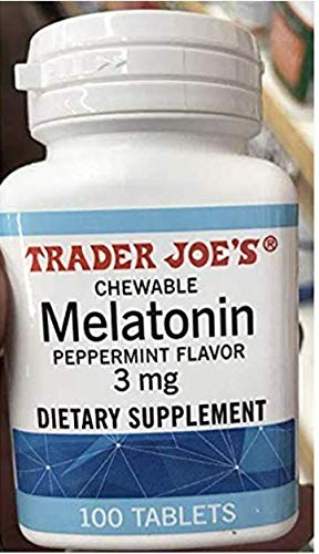 Trader Joe's 3-Pack Chewable Melatonin Peppermint Flavor 3mg | 100 Tablets