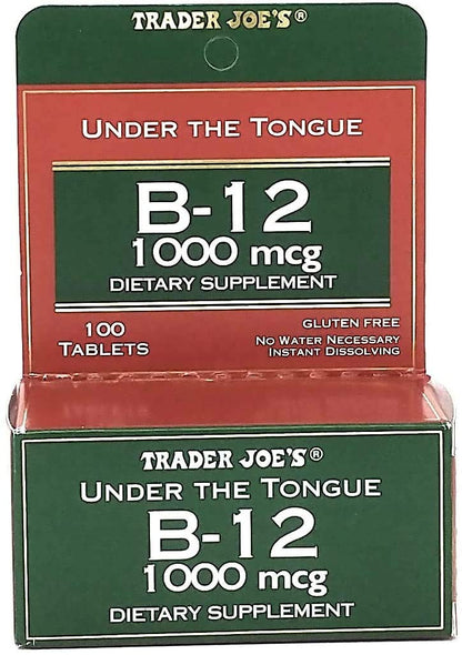 Trader Joe's Under The Tongue B-12 1000 mcg Dietary Supplement - 100 Tablets