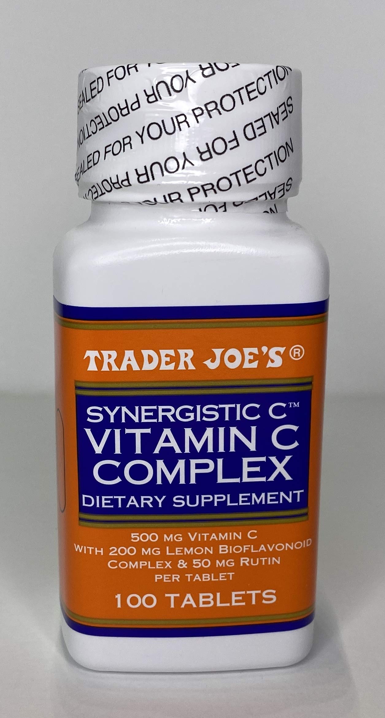 Trader Joe's Vitamin C Complex - 100 Tablets (500 mg per Tablet) with Lemon Bioflavonoids