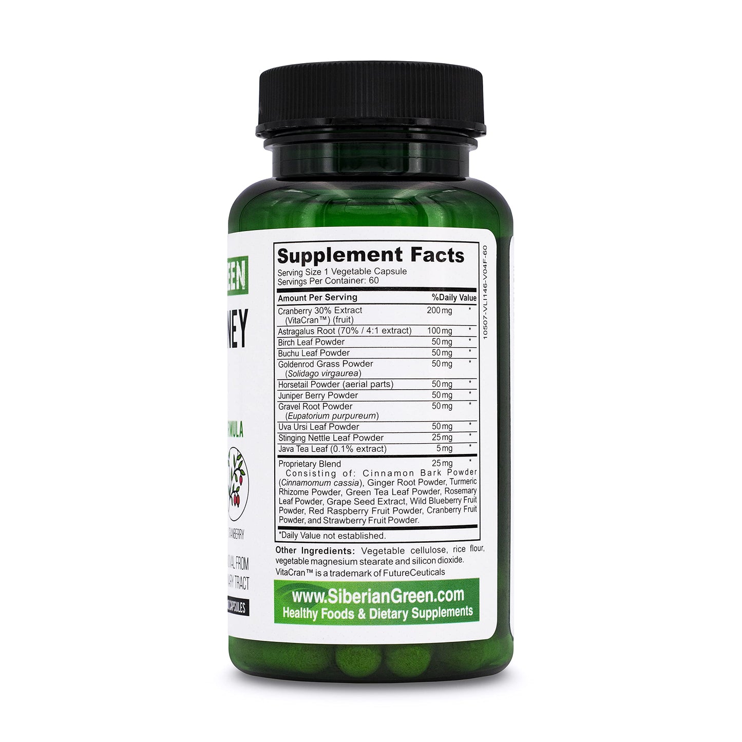 Siberian Green Kidney Detox 60 Capsules – Cranberry, Birch & Juniper Traditional Siberian Formula