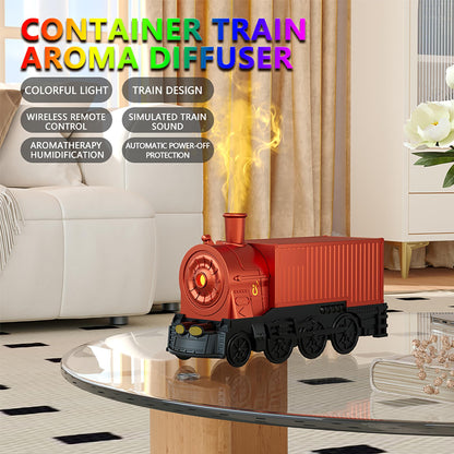 Train Essential Oil Diffuser 300ml – Remote, Auto Shut-Off, 7 Color Lights