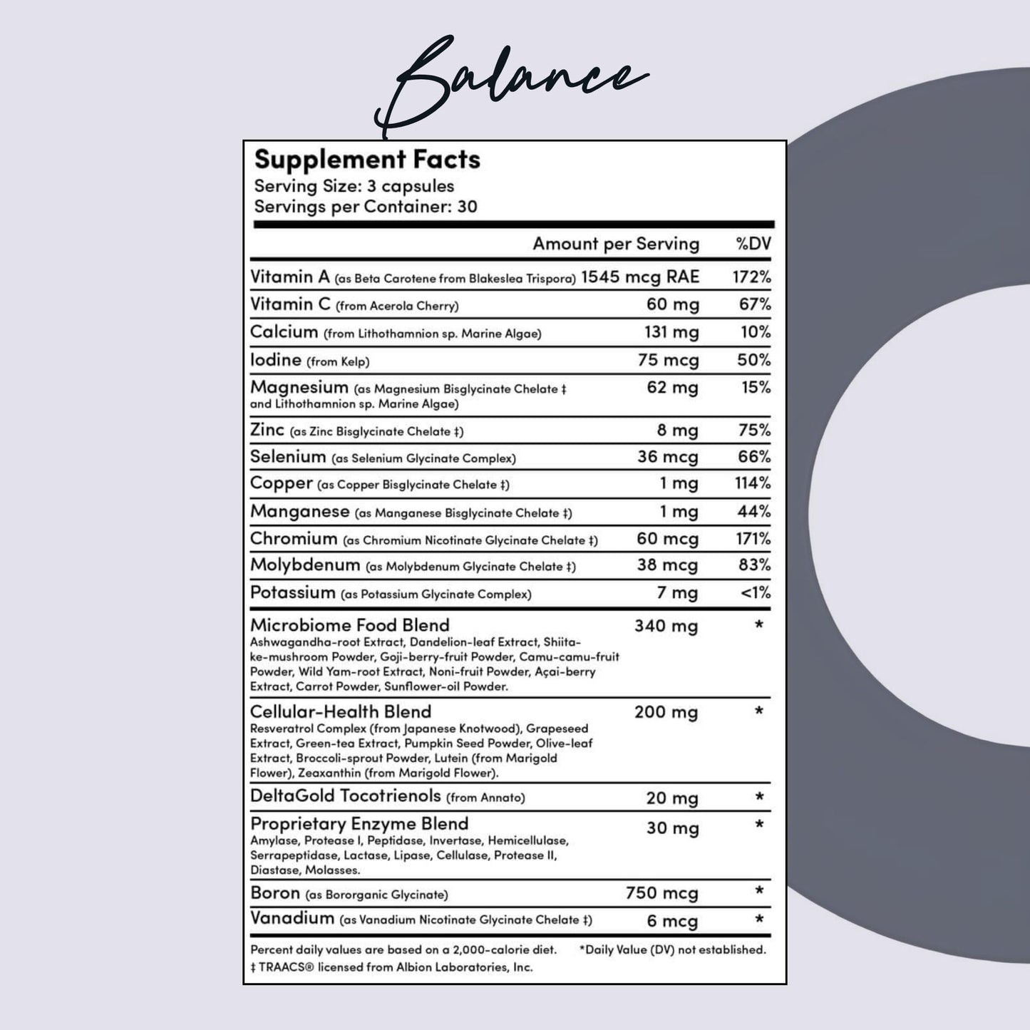 Tranont Balance 90 Count – Multi-Mineral & Vitamin Capsules for Adults | Immune Support, Energy & Digestion | Gluten Free & Vegetarian