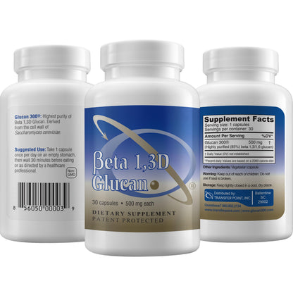 Transfer Point Immune Support Supplement – Highly Purified Beta Glucan 500 mg Capsule (Pack of 1)