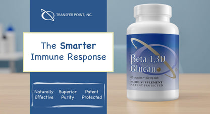 Transfer Point Immune Support: Highly Purified Beta 1,3D Glucan 500 mg Capsules (Pack of 2)