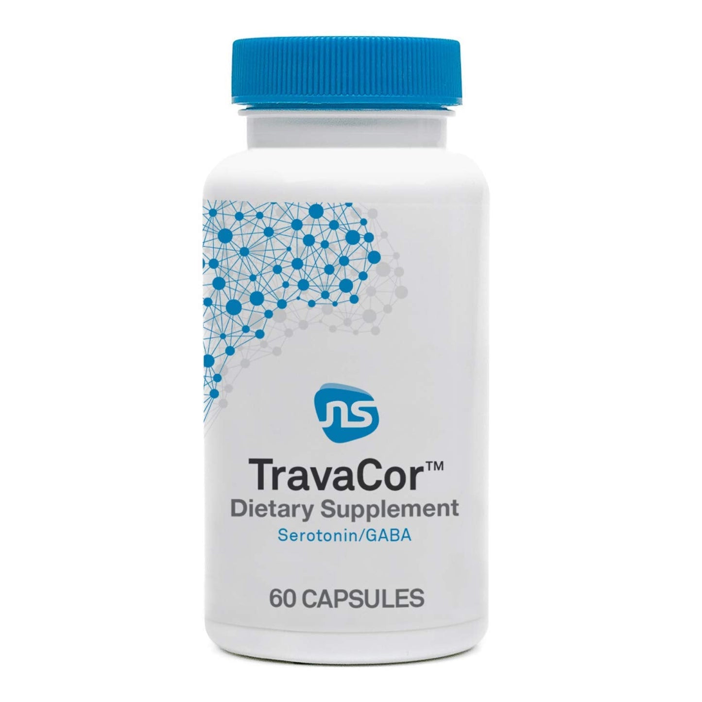 NeuroScience TravaCor Mood Support - L-Theanine, 5-HTP & GABA Support (60 Capsules)
