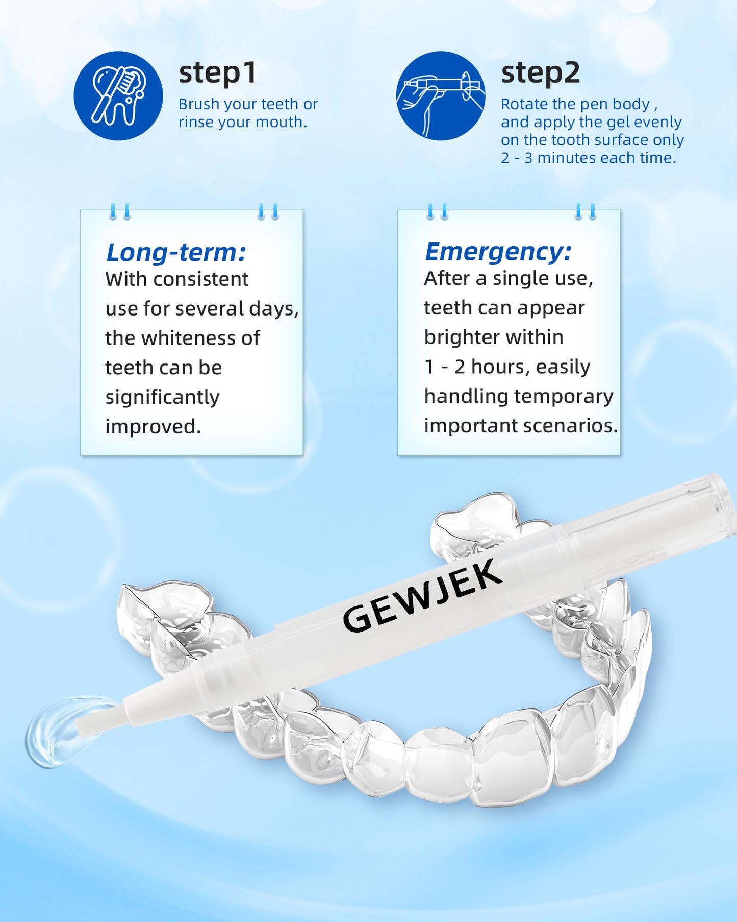 Teeth Whitening Pen 4 Pcs - 35% Carbamide Peroxide Gel | Travel-Portable