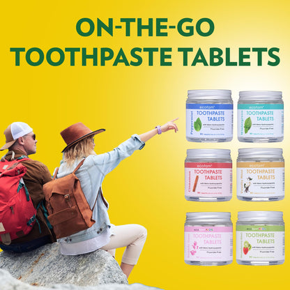 Toothpaste Tablets Strawberry Kiwi – Nano Hydroxyapatite Chewable, Fluoride Free, 350 Tabs