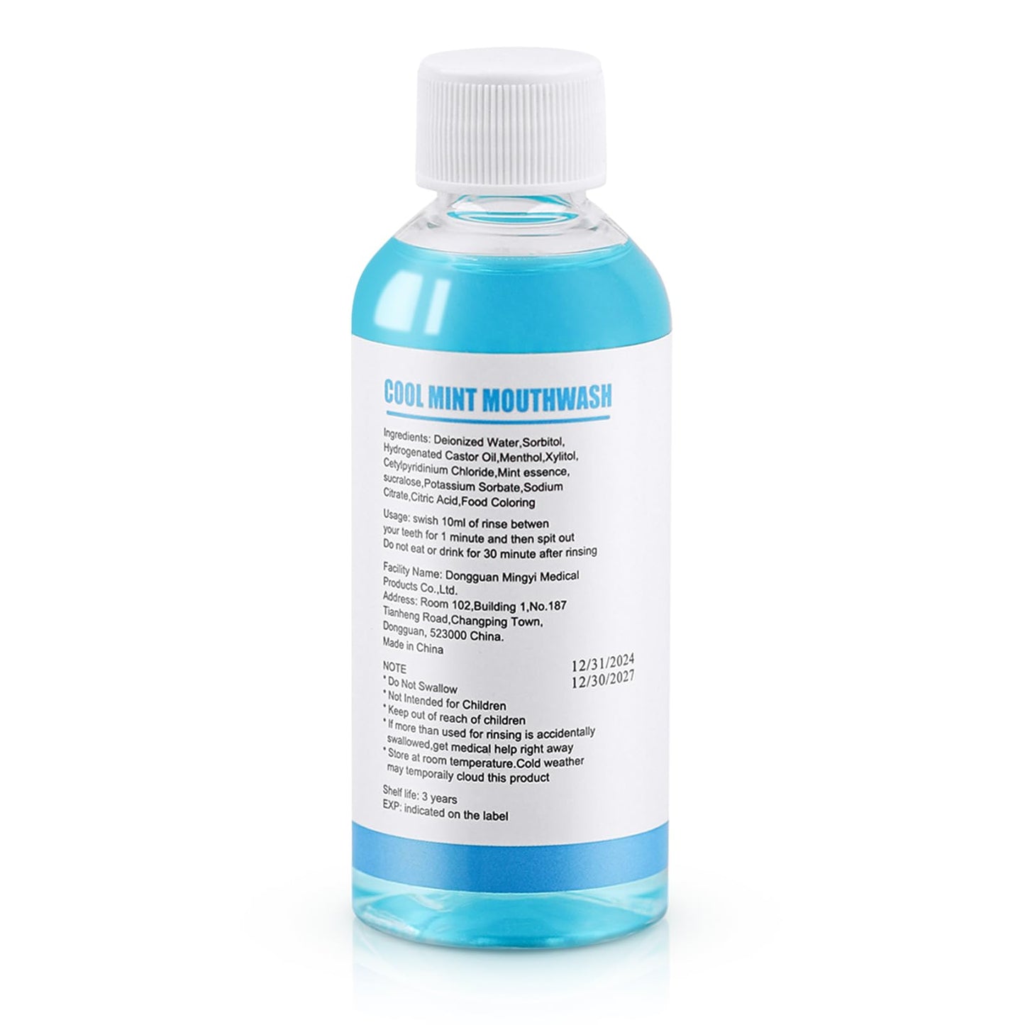 10 Pcs Travel Size Mouthwash – 80ml Mint Mini Bottles (Bulk Pack)