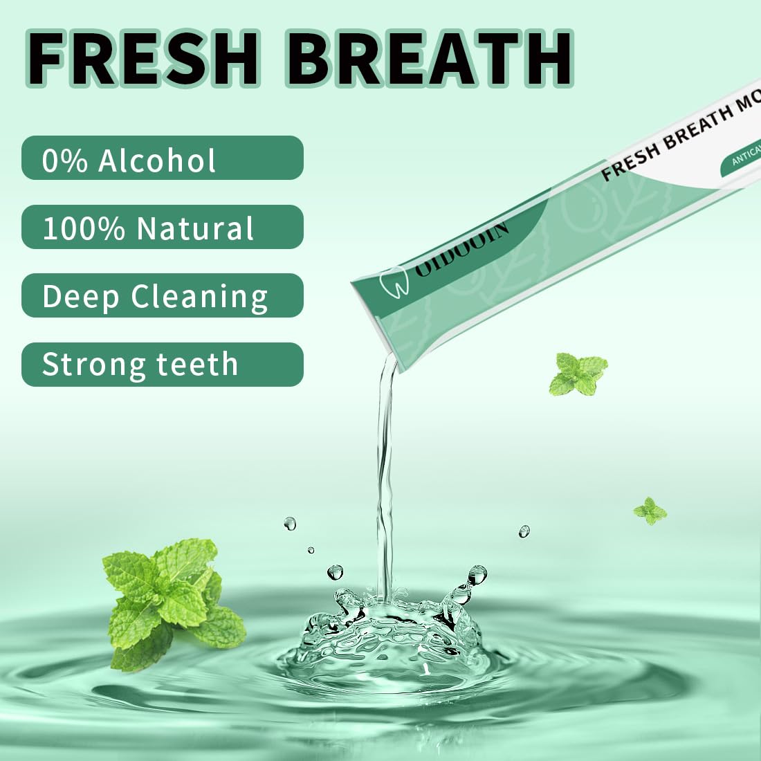 Travel Size Mouthwash Pack of 40 – 0.4 fl oz Mini Mouthwash for Fresh Breath