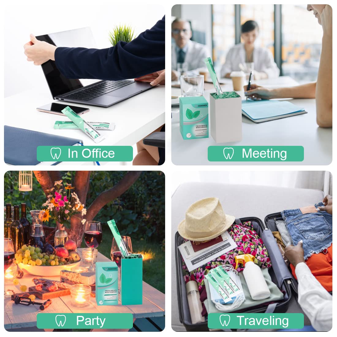 Travel Size Mouthwash Pack of 40 – 0.4 fl oz Mini Mouthwash for Fresh Breath