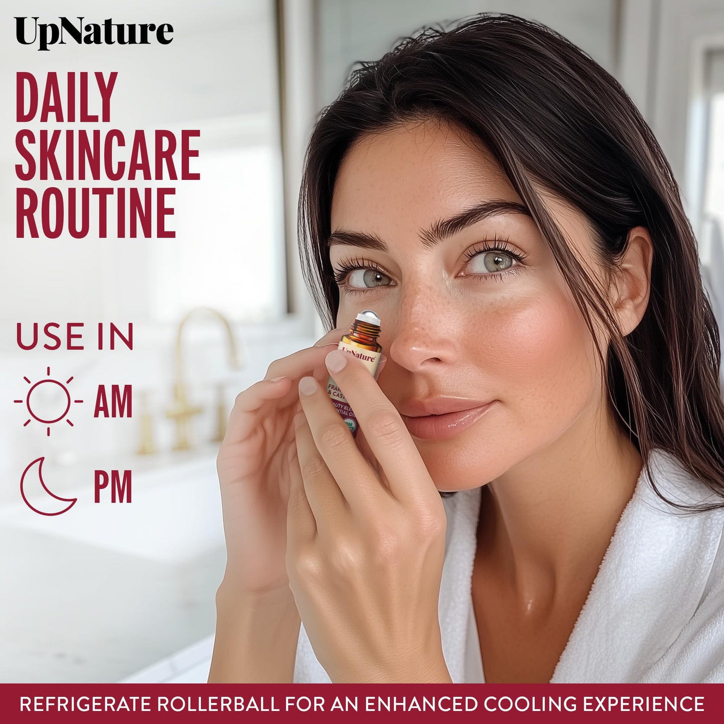 UpNature Organic Castor Oil & Frankincense Eye Roller – 100% Organic Face Care