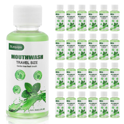 Travel Size Mouthwash Bulk – Mint 35ml/1.2fl oz, 10 Pack for Travel Toiletry Kits
