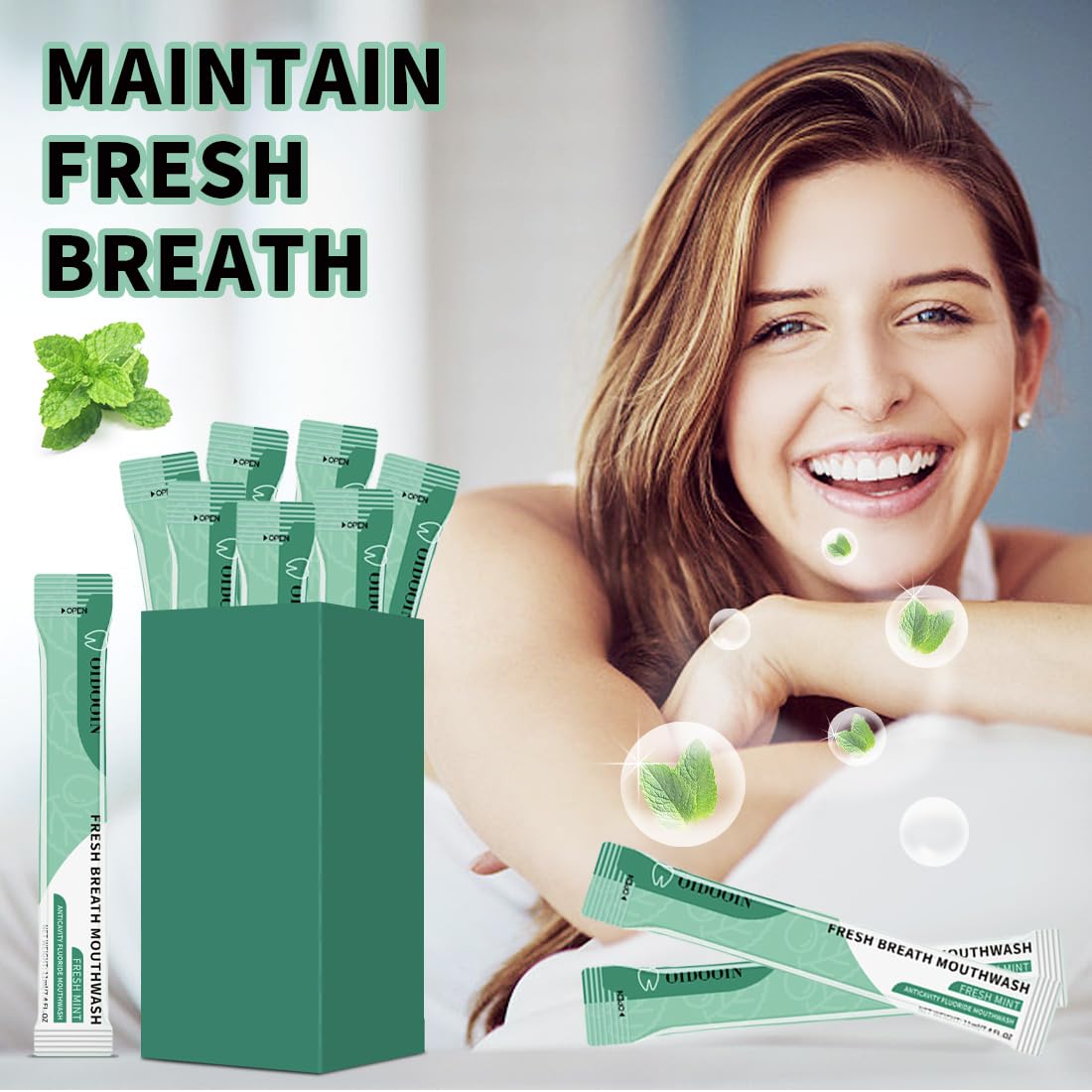 Travel Size Mouthwash Pack of 20 – Portable 0.4 Fl oz Mini Mouthwash for Fresh Breath