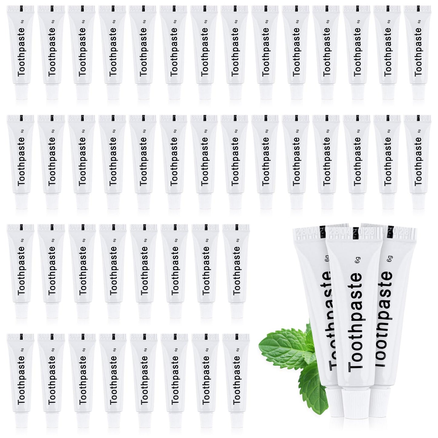 Travel Toothpaste Bulk 6g/0.21oz – 100-Pack for Hotels and Charities