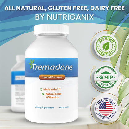 Tremadone - Essential Tremor Relief Supplement by Nutriganix | All-Natural, Gluten Free & Dairy Free