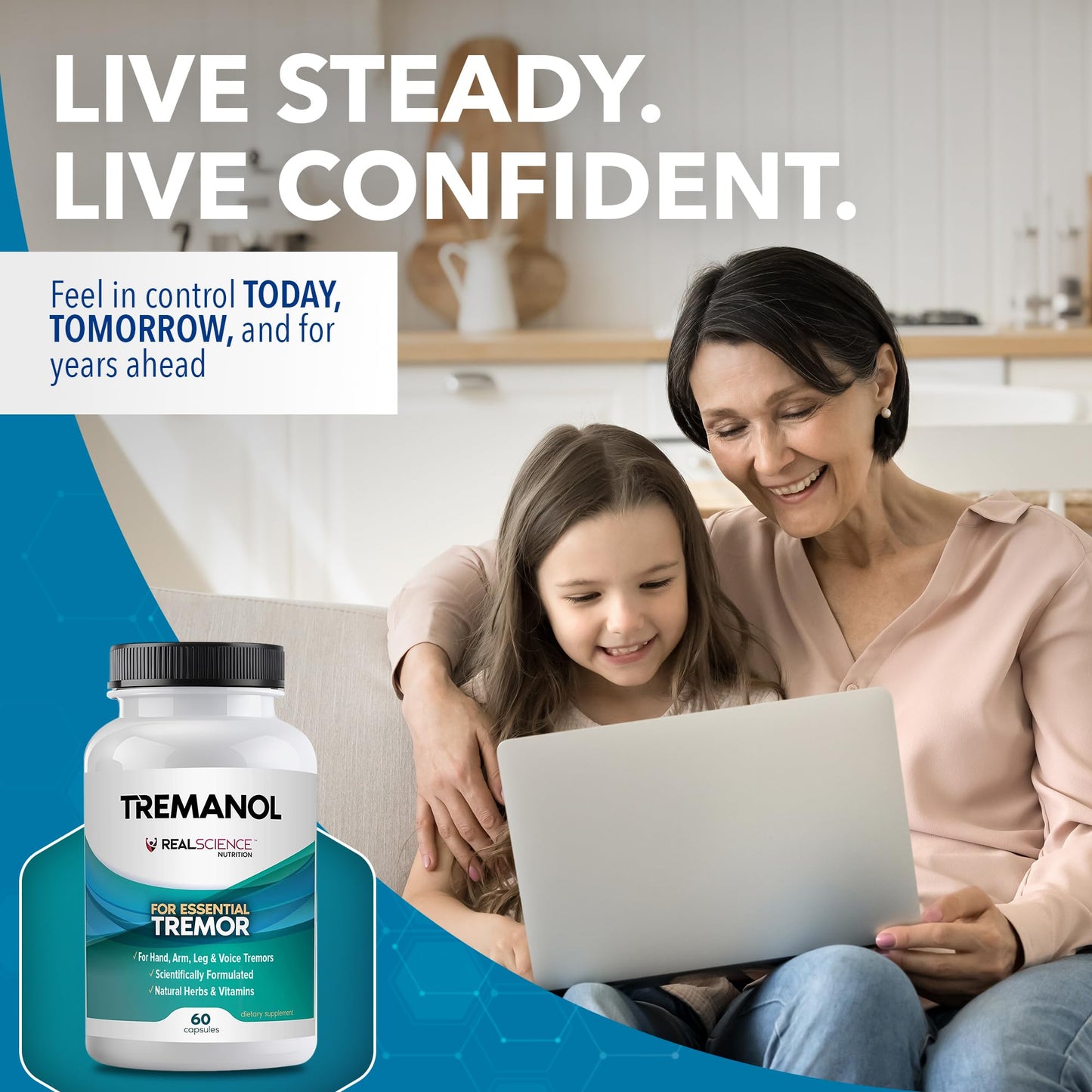 Tremanol Essential Tremor Relief – Natural Herbal Support (USA, 60 Capsules)