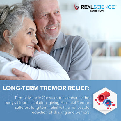 Real Science Tremor Miracle Capsules – Tremor Relief for Adults | TremorStop GABA Vitamins | Made in USA