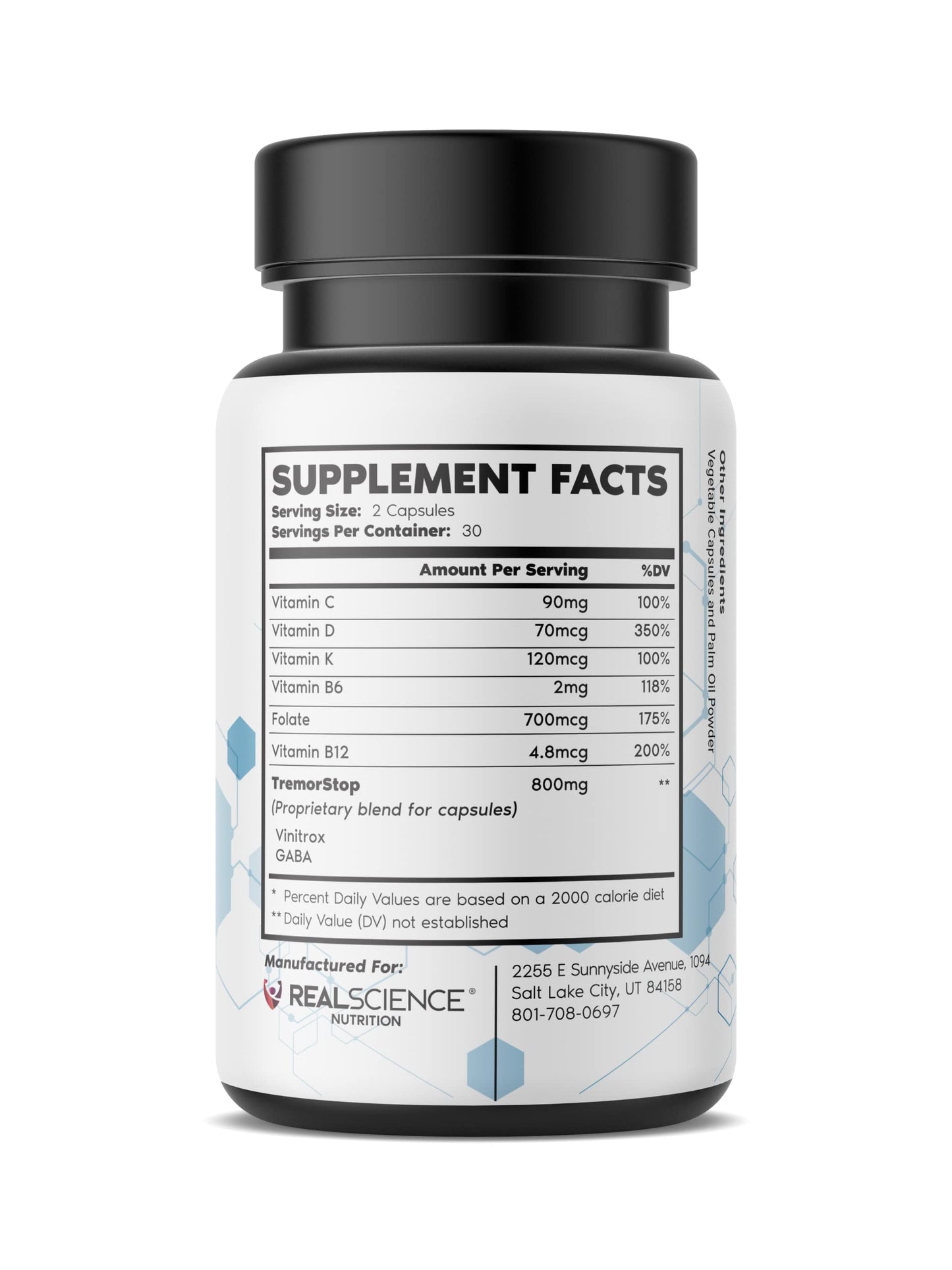 Real Science Tremor Miracle Capsules – Tremor Relief for Adults | TremorStop GABA Vitamins | Made in USA