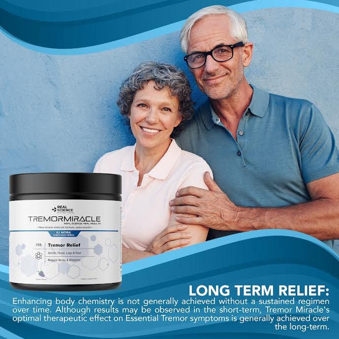 Real Science Nutrition Tremor Miracle – Essential Tremor Herbal Powder (Grape, 13.4 oz)