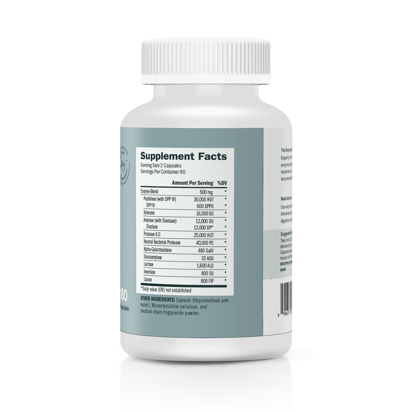 Houston Enzymes TriEnza - Digestive Enzyme Supplement for Gluten, Casein, Soy, Carbs & Fats | 180 Chewable Tablets