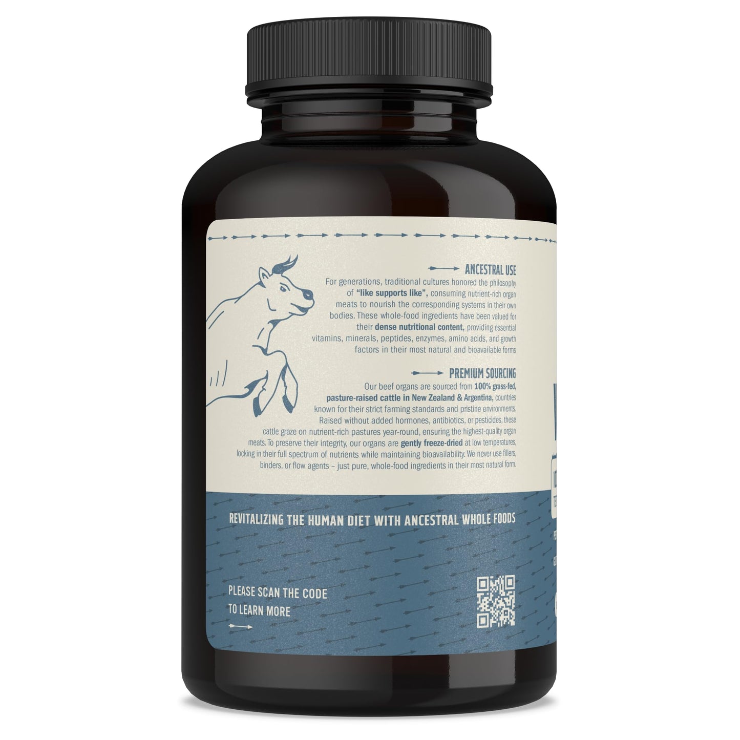 Grass-Fed Beef Organ Supplement for Men – Testicle, Prostate, Blood, Liver & Heart (3000mg)