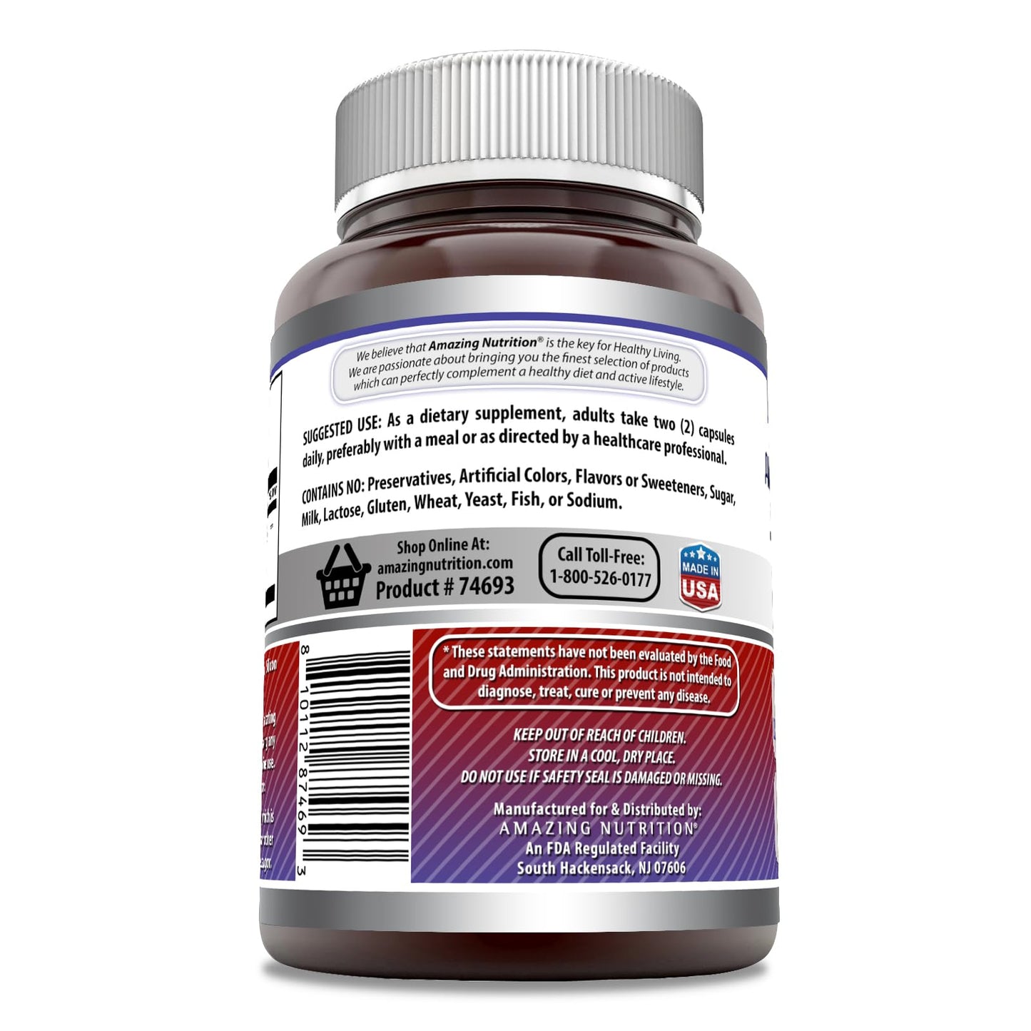 Amazing Formulas Tribulus 750 mg Extract 20:1 Supplement – 15000 mg Equivalent, 180 Capsules, Made in USA