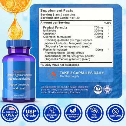 Trihood Brain Supplement for Memory & Focus – USA Made