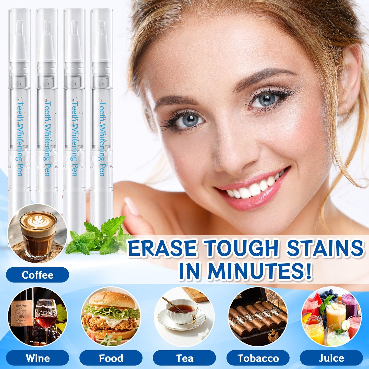 Trihood Teeth Whitening Pen - 4 Pack, Instant Whitening, Safe for Sensitive Teeth
