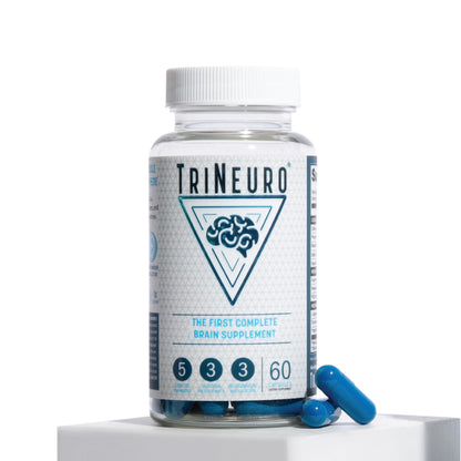 TriNeuro Daily Brain Supplement – NSF Certified Nootropic Formulated by Neurosurgeons (60 Servings)