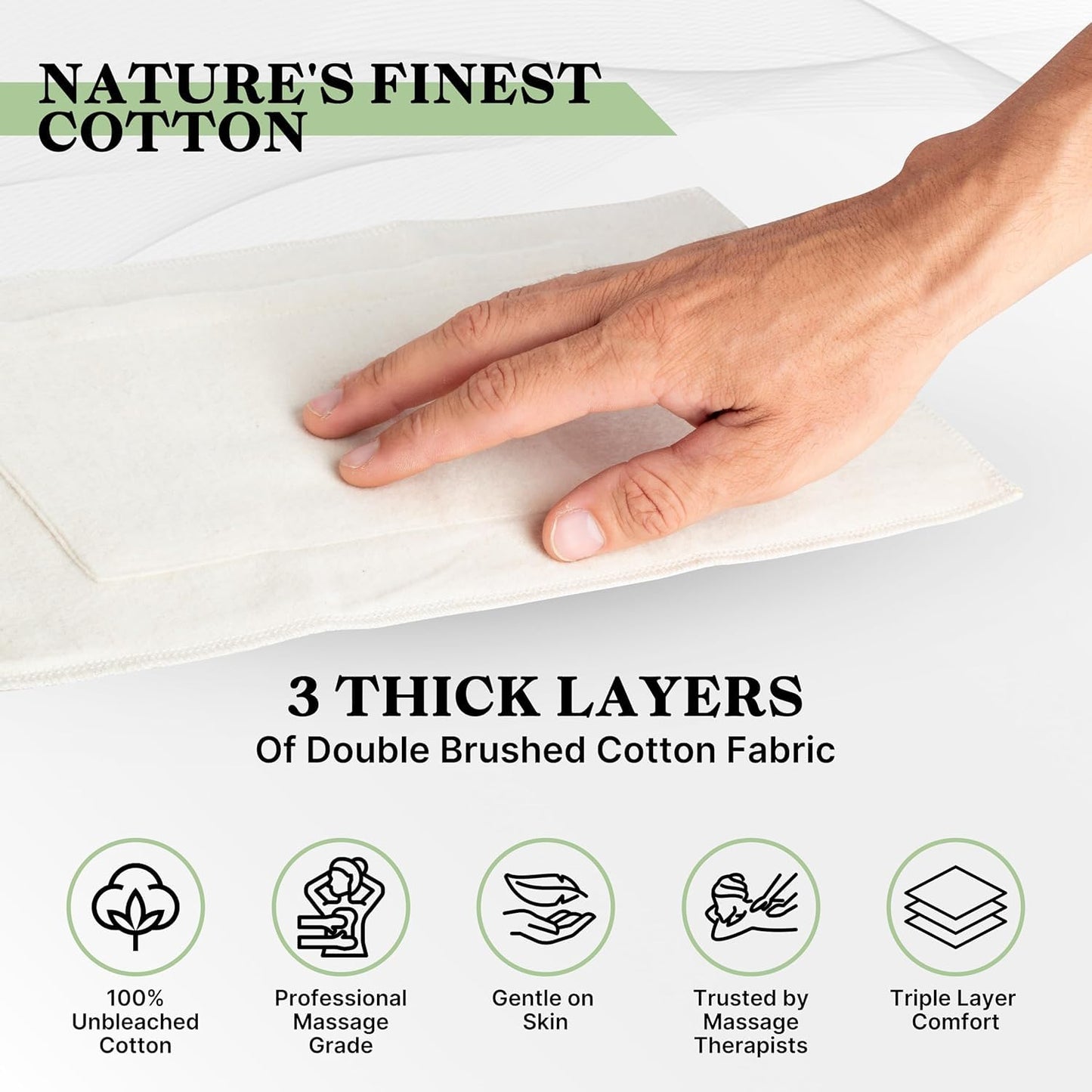 Natural Cotton Flannel Castor Oil Wrap for Liver Detox – 4-Piece Pack