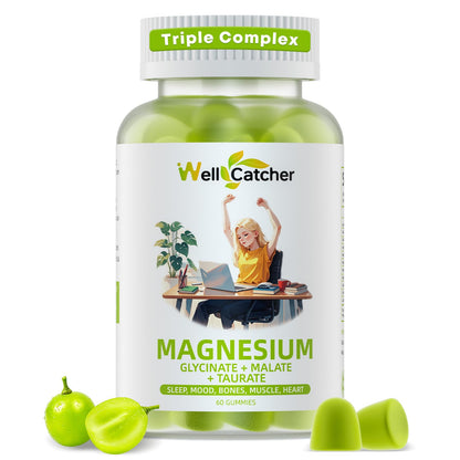 Triple Magnesium Complex Gummies – Sleep, Mood & Bone Health (Sugar-Free, Vegan)